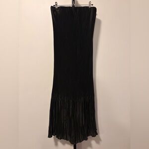 Abercrombie & Fitch Giselle Black Pleated Midi Dress | NWOT | Size ST | Cocktail